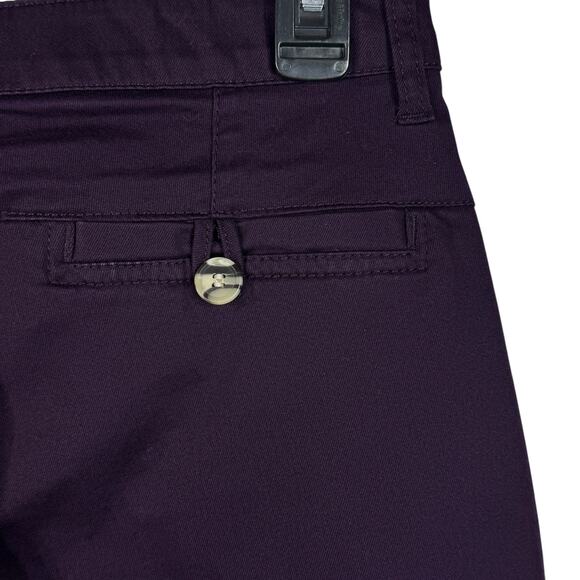 Democracy SZ 0 “Ab”solution Straight Trouser Pants Stretch Zip-Fly Pocket Purple - Picture 7 of 10